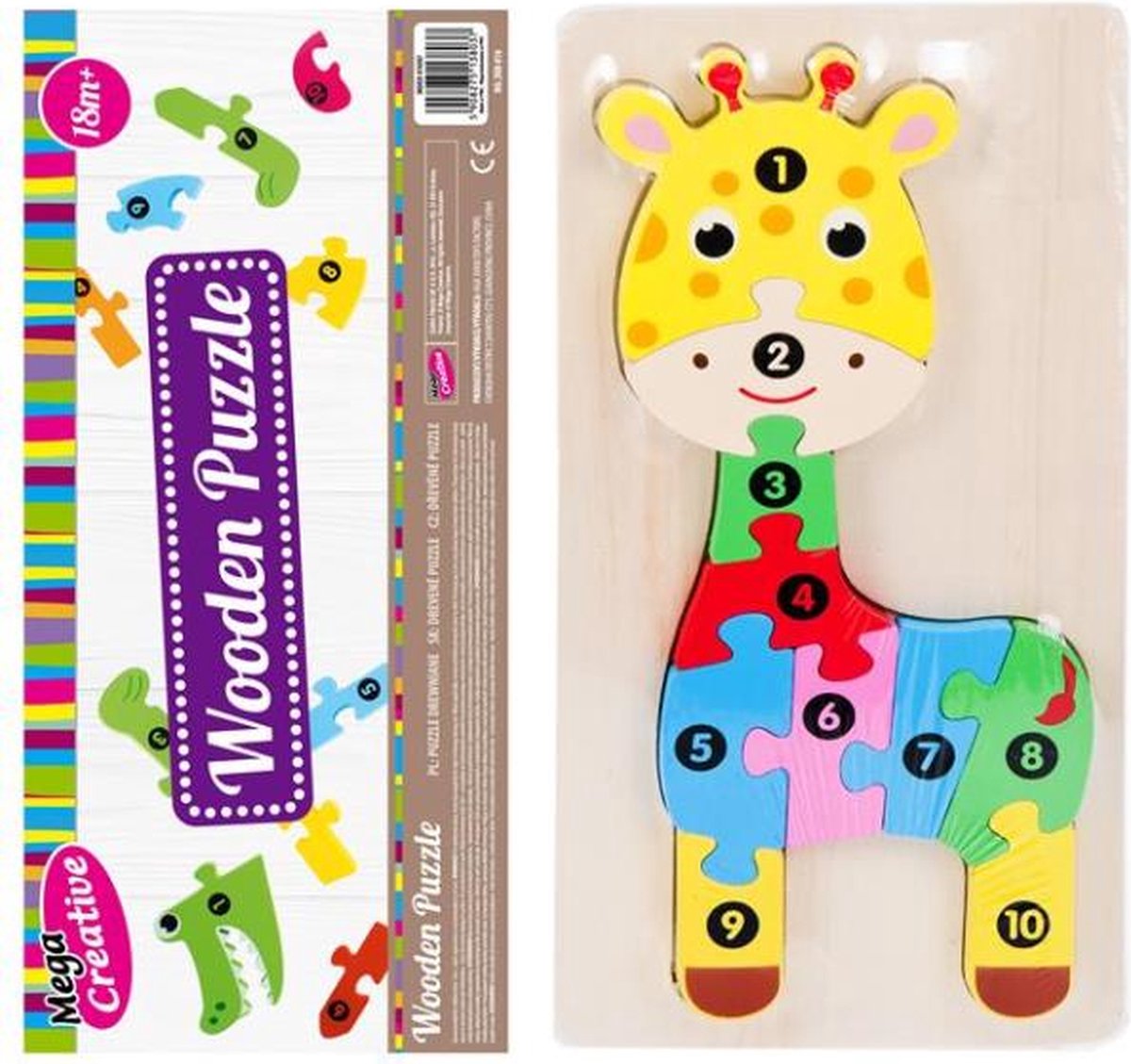 Mega Creative | Houten Giraffe puzzel